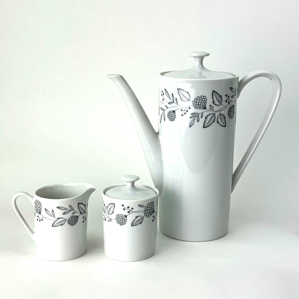 Arzberg Germany Porcelain Tea Set - Teapot, Creamer, and Sugar Bowl Vintage